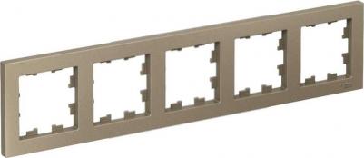 Рамка 5-м ATLAS DESIGN универс. шампань SchE ATN000505 – фото 2