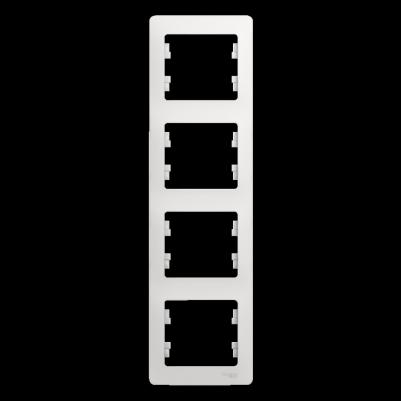 Рамка GLOSSA, вертикальная, 4-поста, белый (GSL000108) – фото 2