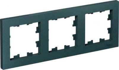 Рамка SE AtlasDesign 3 поста универсальная, изумруд [уп 2 шт] ATN000803 – фото 3