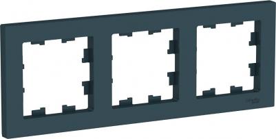 Рамка SE AtlasDesign 3 поста универсальная, изумруд [уп 2 шт] ATN000803 – фото 4