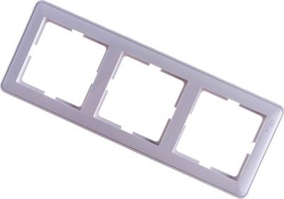 Рамка w59, горизонтальная и вертикальная, 3-поста, белая (KD-3-18) – фото 2