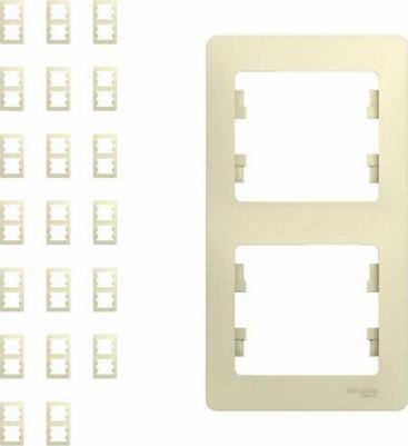 Вертикальная двухместная рамка GLOSSA – фото 6