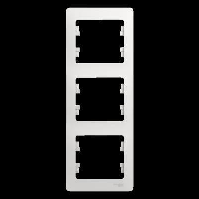 Вертикальная трехместная рамка GLOSSA – фото 2