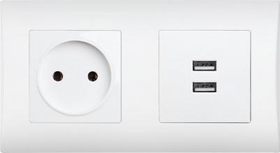 Рамка 2-местная горизонтальная белая "Вега", цена за 1 шт – фото 1