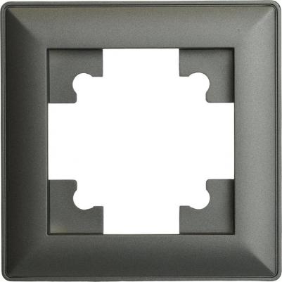 Рамка 1-местная, пластик, серия Катрин, PFR00-7001-06, графит, цена за 1 шт