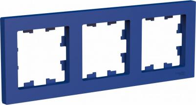 ATN001103 Рамка 3 поста AtlasDesign горизонтальная, аквамарин – фото 4