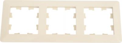 Рамка электроустановочная ATLASDESIGN AIR трехпостовая, Бежевый