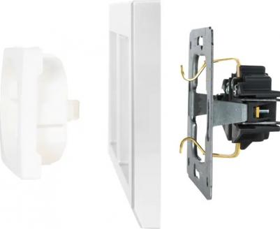 Рамка для розетки / выключателя на 2 поста W0021806 Stark серебряный пластик – фото 6