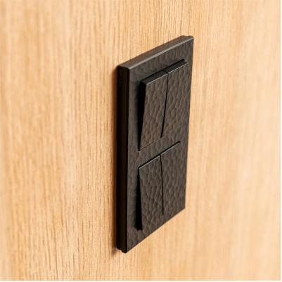 Рамка для розетки / выключателя на 2 поста W0022408 Hammer черный пластик – фото 3