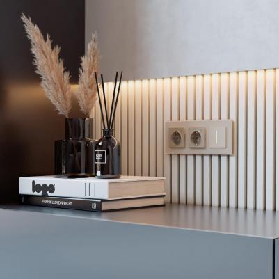 Рамка для розетки / выключателя на 3 поста W0033111 Senso шампань soft-touch – фото 1