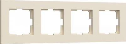Рамка Slab (a062809) четырехместная универсальная айвори матовая IP20