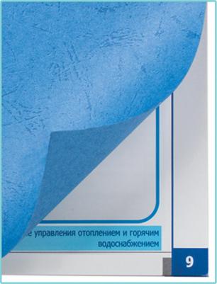 Обложки картонные для переплета А4 100 шт тиснение под кожу 230 г/м2 синие 530836 – фото 11