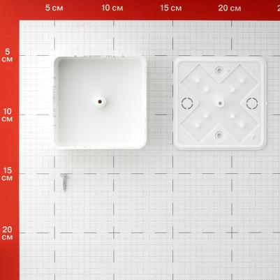 Коробка распределительная наружного монтажа 75х75х28мм белая GE41215-01 – фото 1
