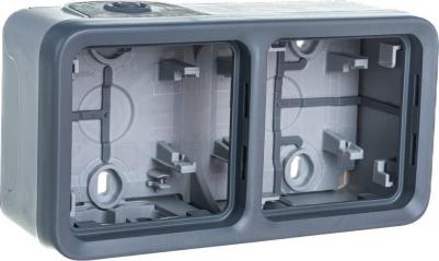 Коробка установочная ОП 2-м Plexo горизонт. сер. Leg 069672 – фото 1