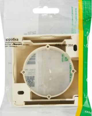 Коробка наружного монтажа Glossa GSL000200 бежевая – фото 5