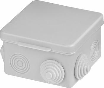 Распаячная коробка ОП 80х80х50мм от - это надежное и качественное решение для разветвления проводов и кабелей. Предназначена для крепления на стены – фото 1