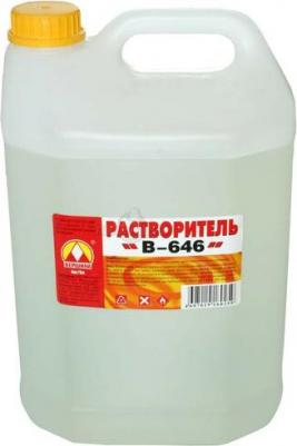 Растворитель 646 от компании объемом 5 литров представляет собой универсальное средство для работы с акриловыми красками. Он поставляется в удобной – фото 1