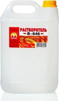 Растворитель 646 от компании объемом 5 литров представляет собой универсальное средство для работы с акриловыми красками. Он поставляется в удобной