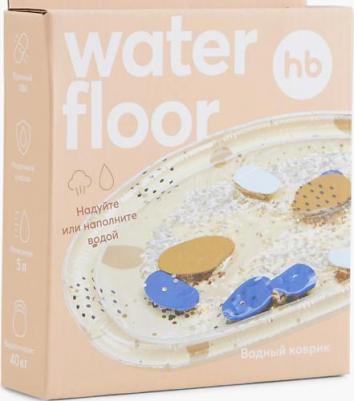 Развивающий водный коврик, бежевый с блестками, 75х45 – фото 3