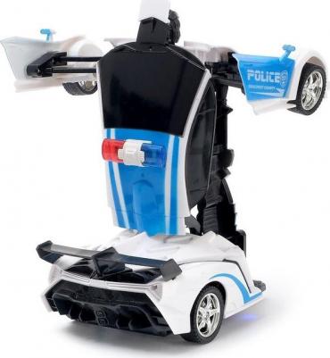 Робот радиоуправляемый "Полицейский", трансформируется, ездит, световые эффекты, трансформируется с пульта – фото 8