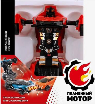 Трансформер "Робот-машина Краш", инерционно механический, красный – фото 1