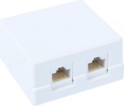 Розетка сетевая RJ45, cat.5e, два порта [LY-SB02-A] – фото 2