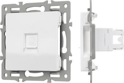 Механизм компьютерной розетки на 1 пост, совместим с рамками серий VERSA/GLARE/PRESTO. Имеет 1 слот, для подключения разъема 6-й категории