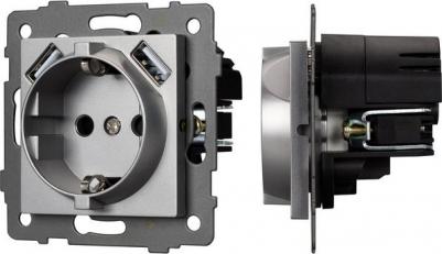 Механизм розетки с заземлением совместим с рамками серий OMALI/AKYRI/PERIO/XSILO. Скрытый тип монтажа позволяет гармонично встроить в интерьер любого 4680638915929