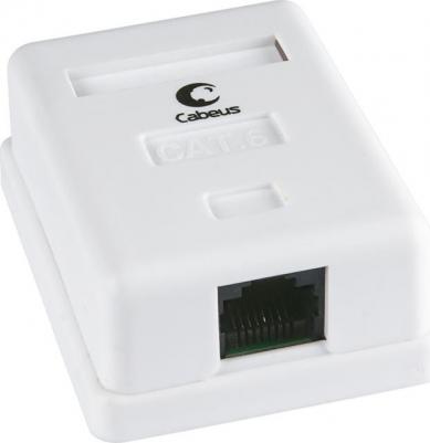 Розетка RJ-45 открытый монтаж категория 6, белый, (WS-8P8C-Cat.6-1)