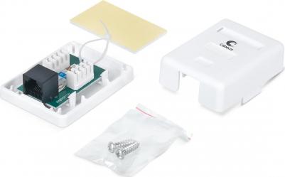 Розетка RJ-45 открытый монтаж категория 6, белый, (WS-8P8C-Cat.6-1) – фото 3
