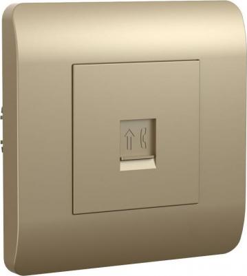 Розетка компьютерная NEW3-E встраиваемая шампань RJ45 (431416)