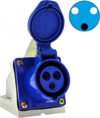 26031DEK Розетка стационарная 123 2Р+РЕ 32А 220В IP44 РС-102 DEK – фото 1