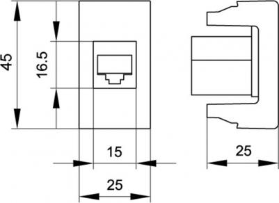 Розетка компьютерная 1-м 1мод. Viva RJ45 кат.5E черн. 45238 – фото 4