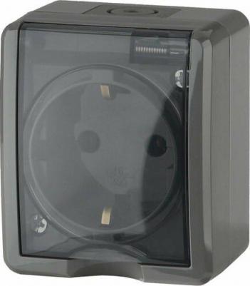 11-2401-03 11-2401-03 Розетка 2P+E IP54, 16A-250В, ОУ, Эксперт, серый, цена за 1 шт