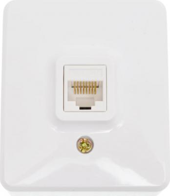 11-3203-01 11-3203-01 Розетка информационная RJ45, ОУ, IP20, Эксперт, белый, цена за 1 шт – фото 1