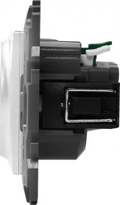 12-2101-15 12-2101-15 Розетка 2P+E Schuko, 16A-250В, IP20, Эра12, перламутр, цена за 1 шт – фото 3