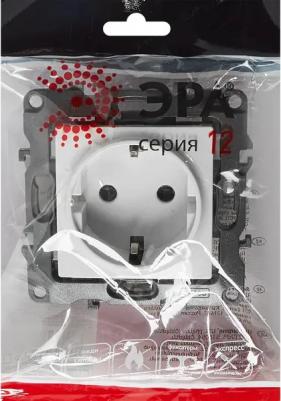 12-2102-15 12-2102-15 Розетка 2P+E Schuko со шторками, 16A-250В, IP20, Эра12, перламутр, цена за 1 шт – фото 9