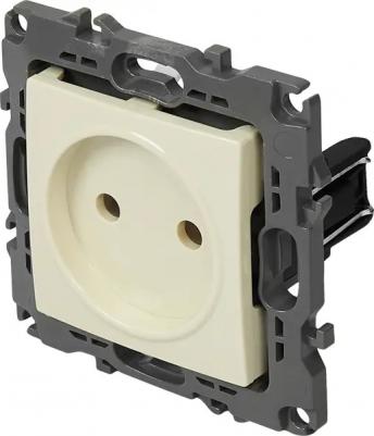 12-2105-02 12-2105-02 Розетка 2P, 16A-250В, IP20, Эра12, слоновая кость, цена за 1 шт – фото 2