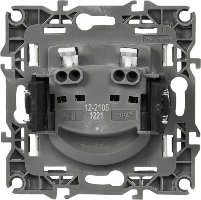 12-2105-02 12-2105-02 Розетка 2P, 16A-250В, IP20, Эра12, слоновая кость, цена за 1 шт – фото 3