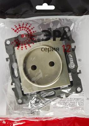 12-2105-04 12-2105-04 Розетка 2P, 16A-250В, IP20, Эра12, шампань, цена за 1 шт – фото 5