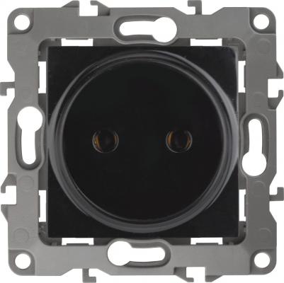 12-2105-06 12-2105-06 Розетка 2P, 16A-250В, IP20, Эра12, чёрный, цена за 1 шт