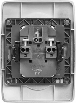 12-2107-03 12-2107-03 Розетка 2X2P, 16A-250В, IP20, Эра12, алюминий, цена за 1 шт – фото 2
