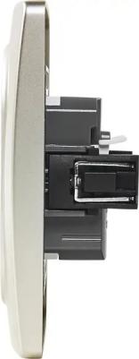 12-2107-04 12-2107-04 Розетка 2X2P, 16A-250В, IP20, Эра12, шампань, цена за 1 шт – фото 2