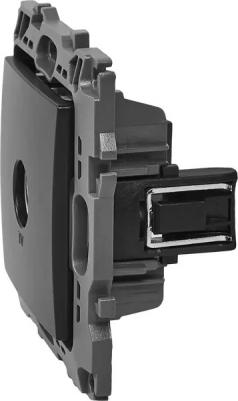 12-3101-05 12-3101-05 Розетка TV одиночная, IP20, Эра12, антрацит, цена за 1 шт – фото 5