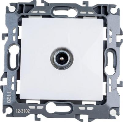 12-3102-01 12-3102-01 Розетка TV проходная, IP20, Эра12, белый, цена за 1 шт