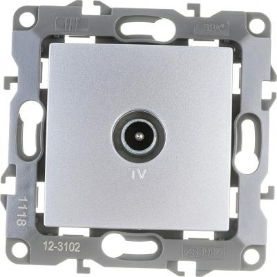 12-3102-03 12-3102-03 Розетка TV проходная, IP20, Эра12, алюминий, цена за 1 шт – фото 2
