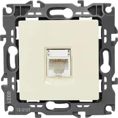 12-3107-02 12-3107-02 Розетка информационная RJ45, IP20, Эра12, слоновая кость, цена за 1 шт