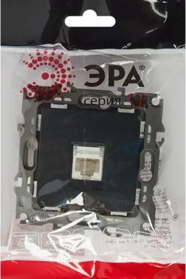 12-3107-05 12-3107-05 Розетка информационная RJ45, IP20, Эра12, антрацит, цена за 1 шт – фото 4