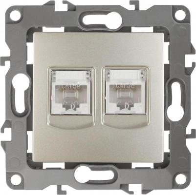 12-3108-04 12-3108-04 Розетка информационная двойная 2XRJ45, IP20, Эра12, шампань, цена за 1 шт
