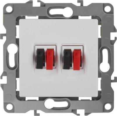 12-3112-01 12-3112-01 Розетка аудио двойная, IP20, Эра12, белый, цена за 1 шт